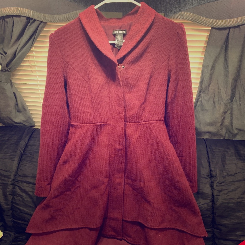 Burgundy coat